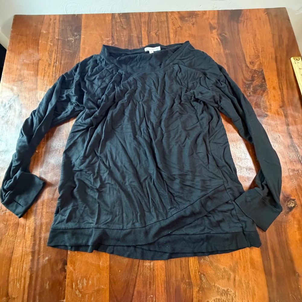 Threads 4 Thought Black Modal Crossover Tulip Hem Top TWA2370SF Mens L
